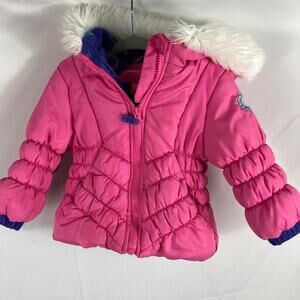London Fog Girls Pink Quilted Coat Size 18M